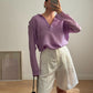 Pure silk lilac shirt