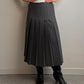 Pure virgine wool pleated grey skirt