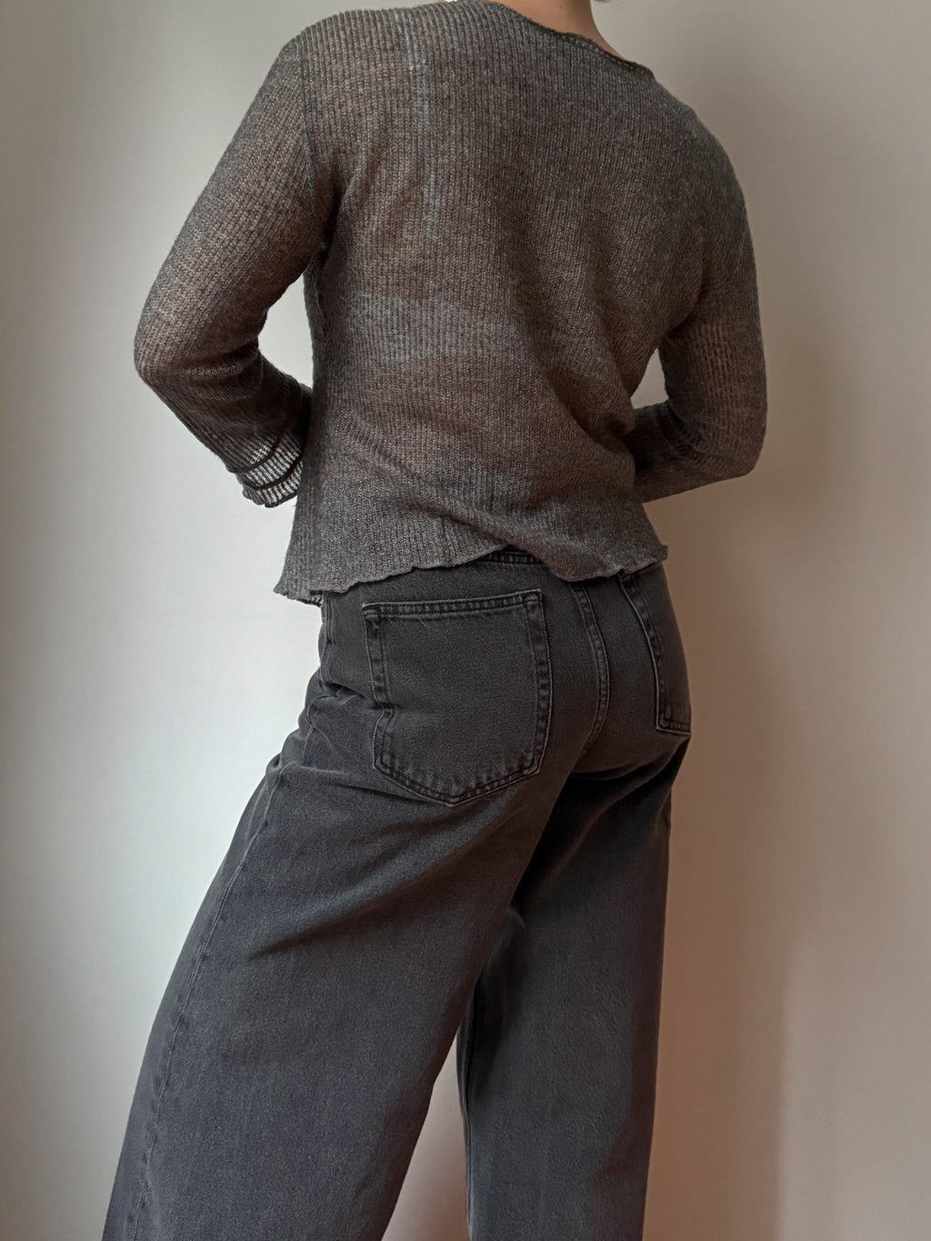 Moschino wool blend grey cardigan