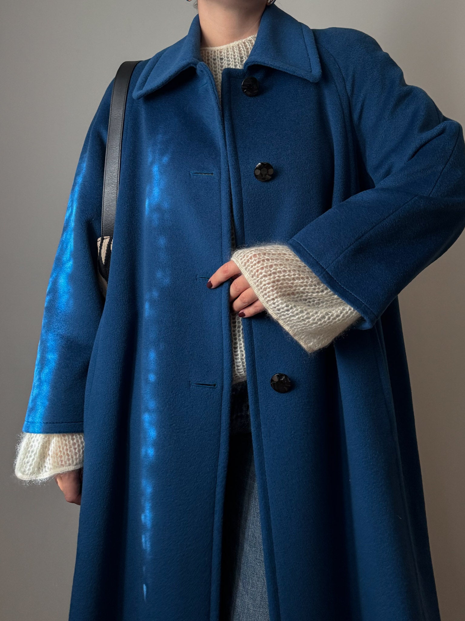 Piacenza pure virgin wool cobalt coat