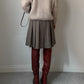 Pure wool pleated skirt