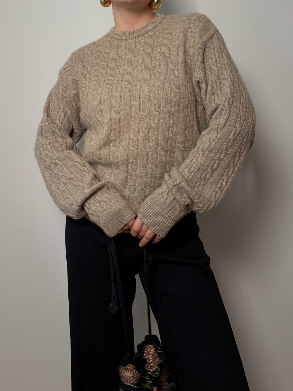 Pure cashmere sand pull