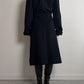 Pure wool blue long coat