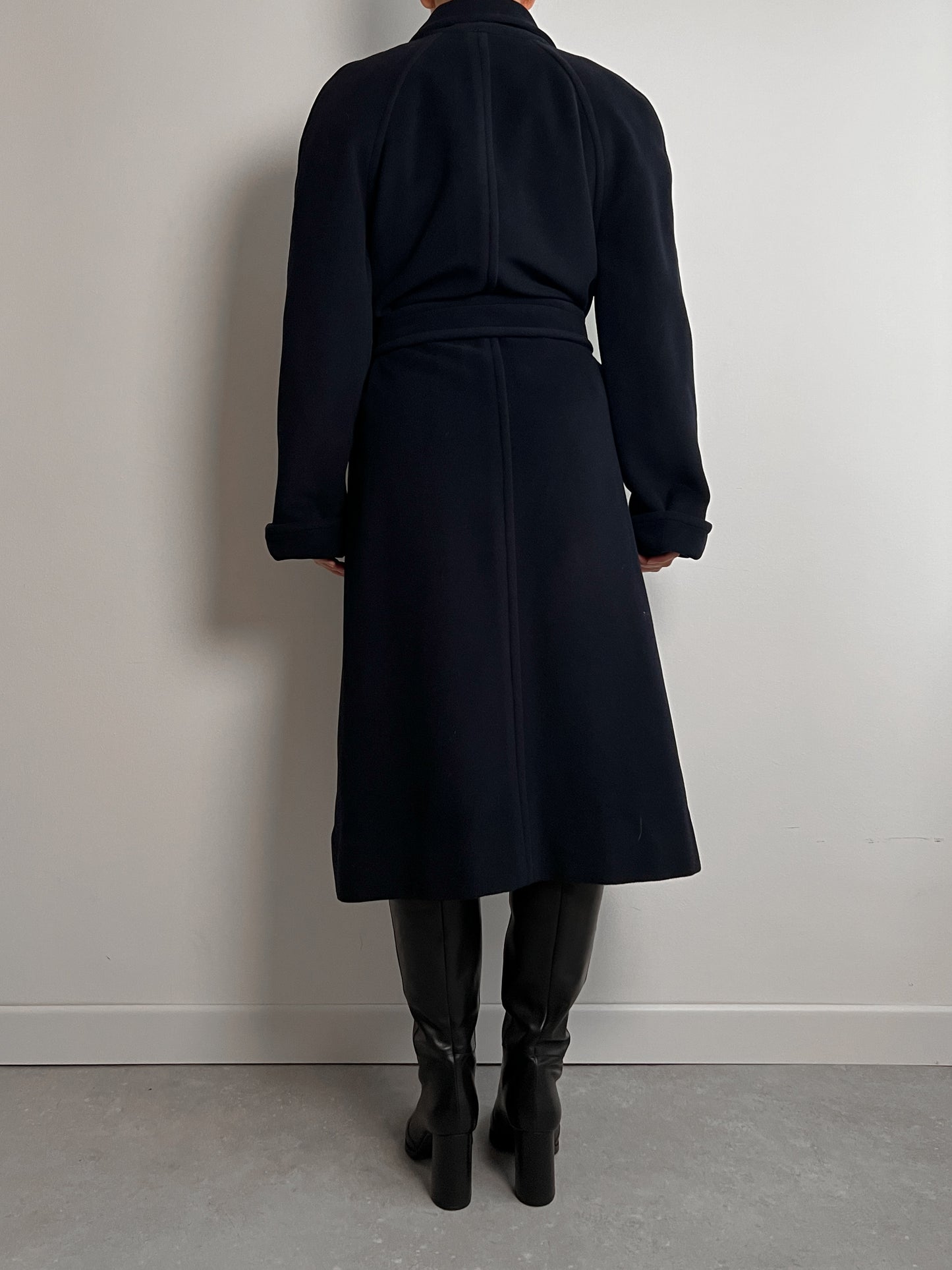 Pure wool blue long coat