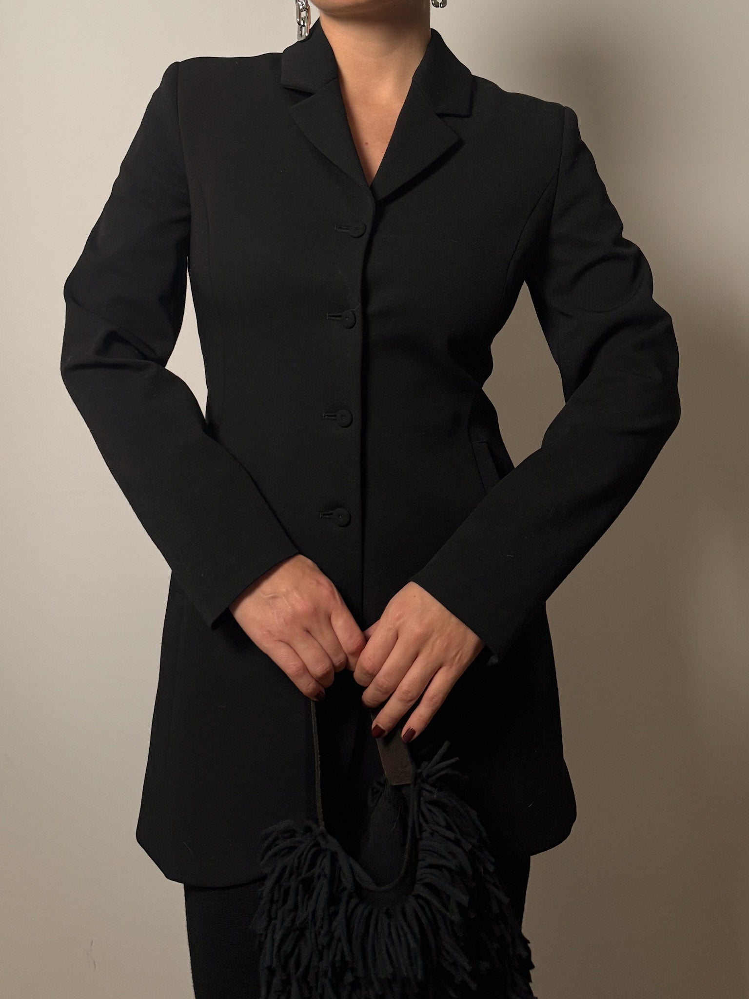 Wool blend black blazer