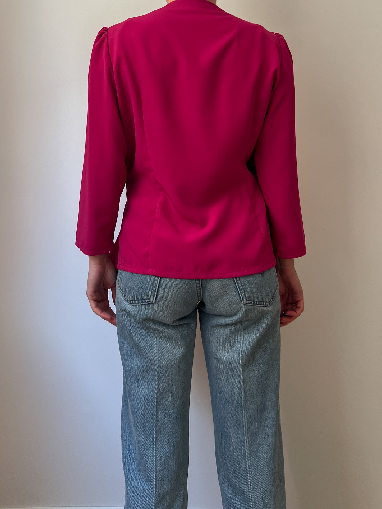 Pure silk cyclamen blouse