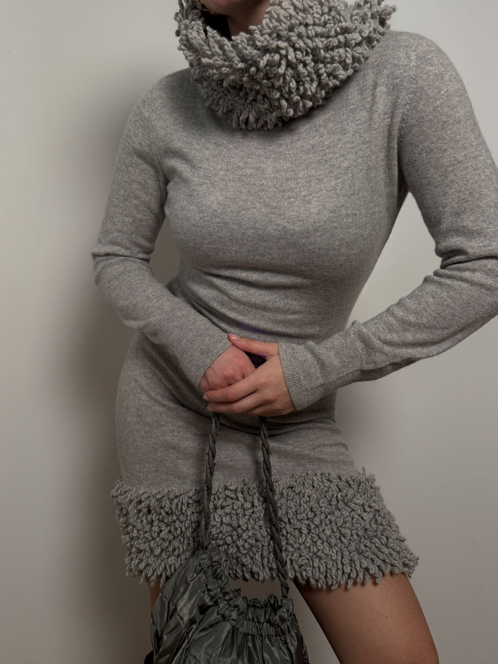 Pure cashmere grey dress