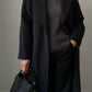 Pure wool anthracite long coat