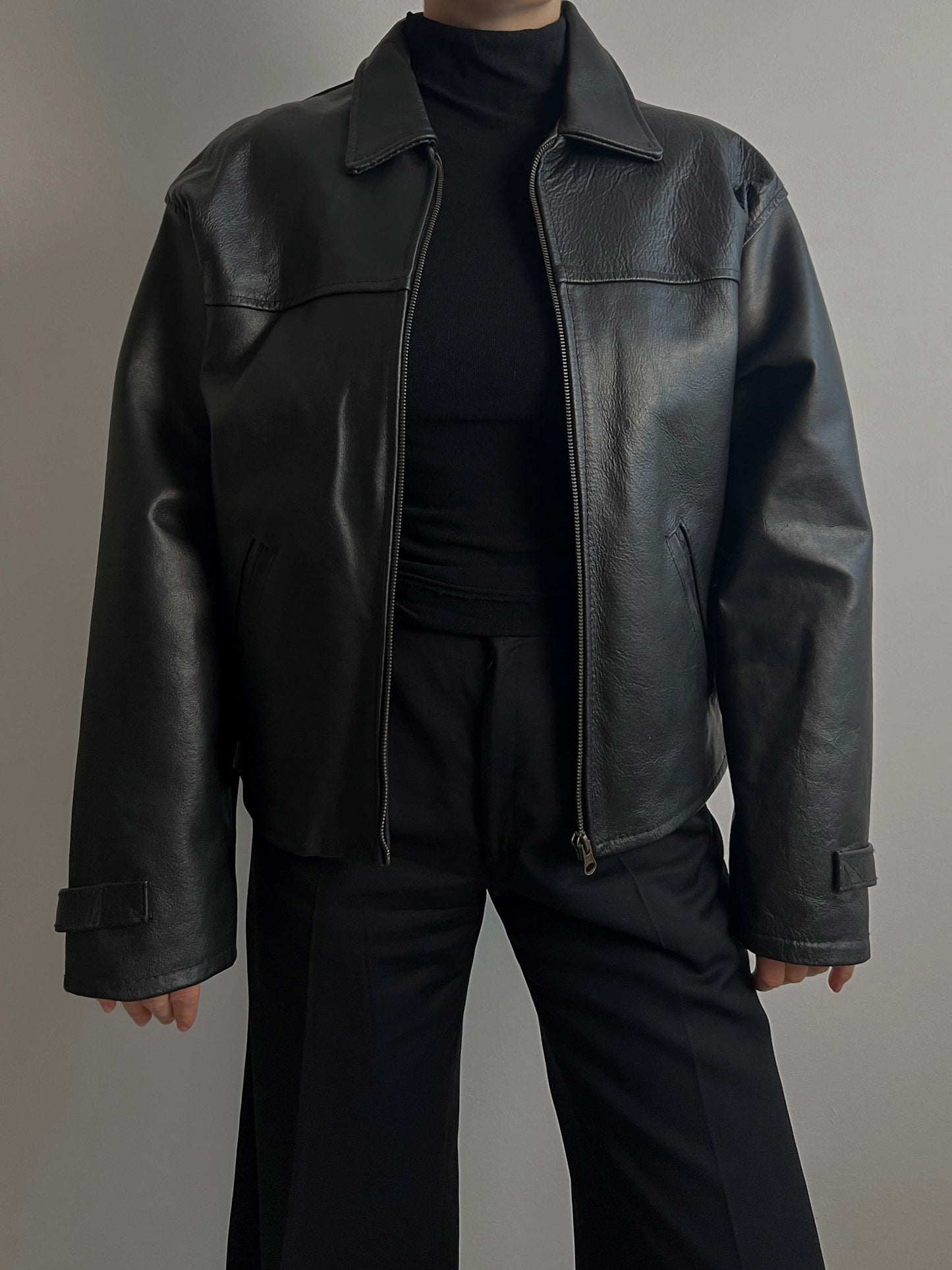 Real leather black jacket