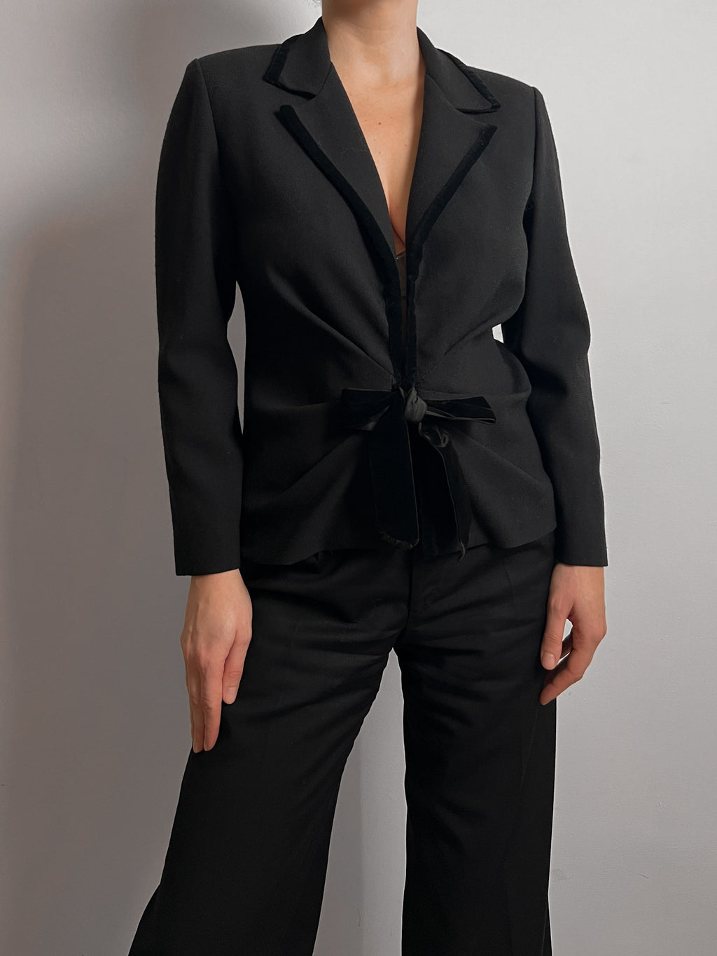 Luisa Spagnoli wool and velvet blazer