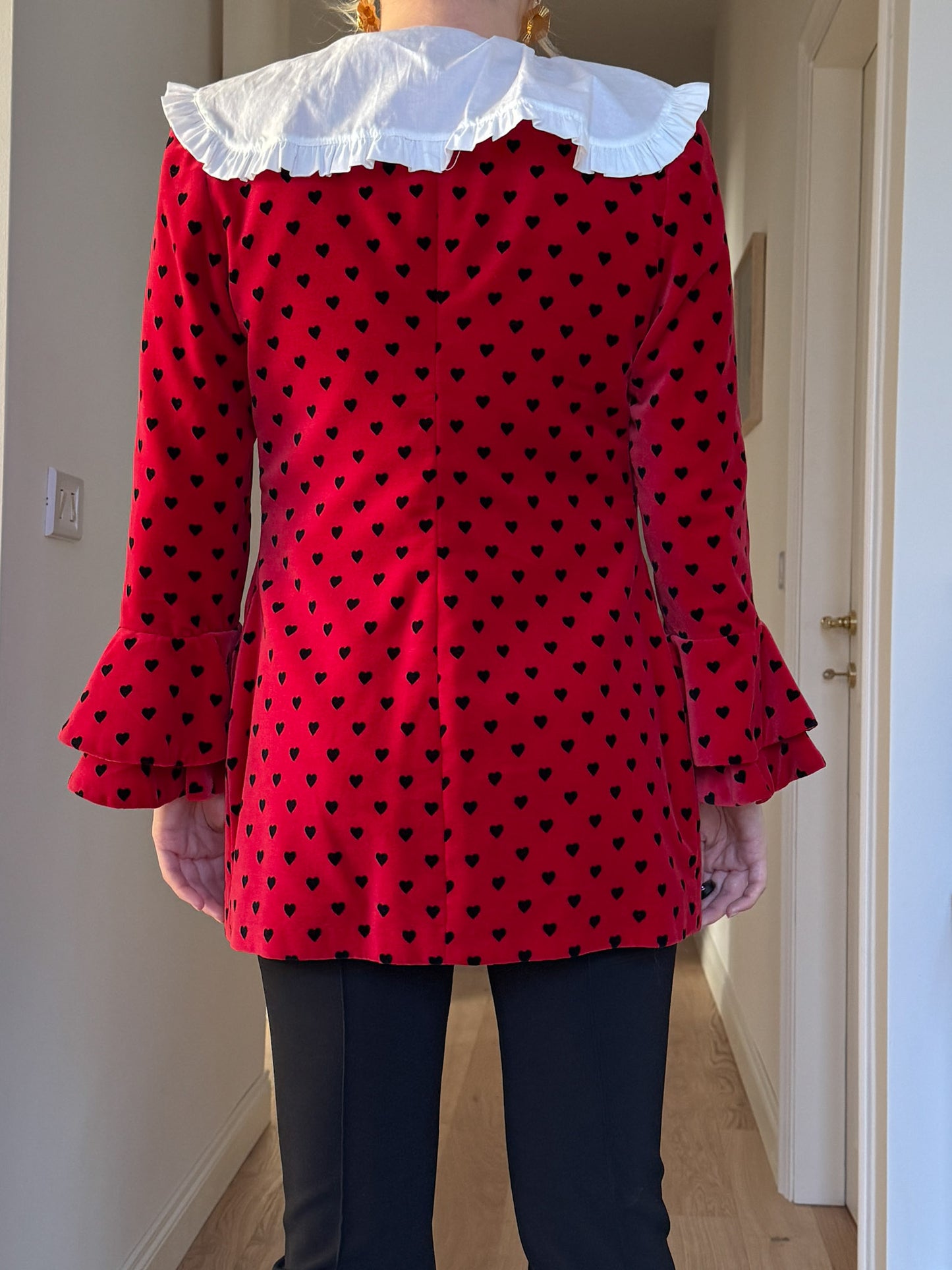 Velvet red and black jacket