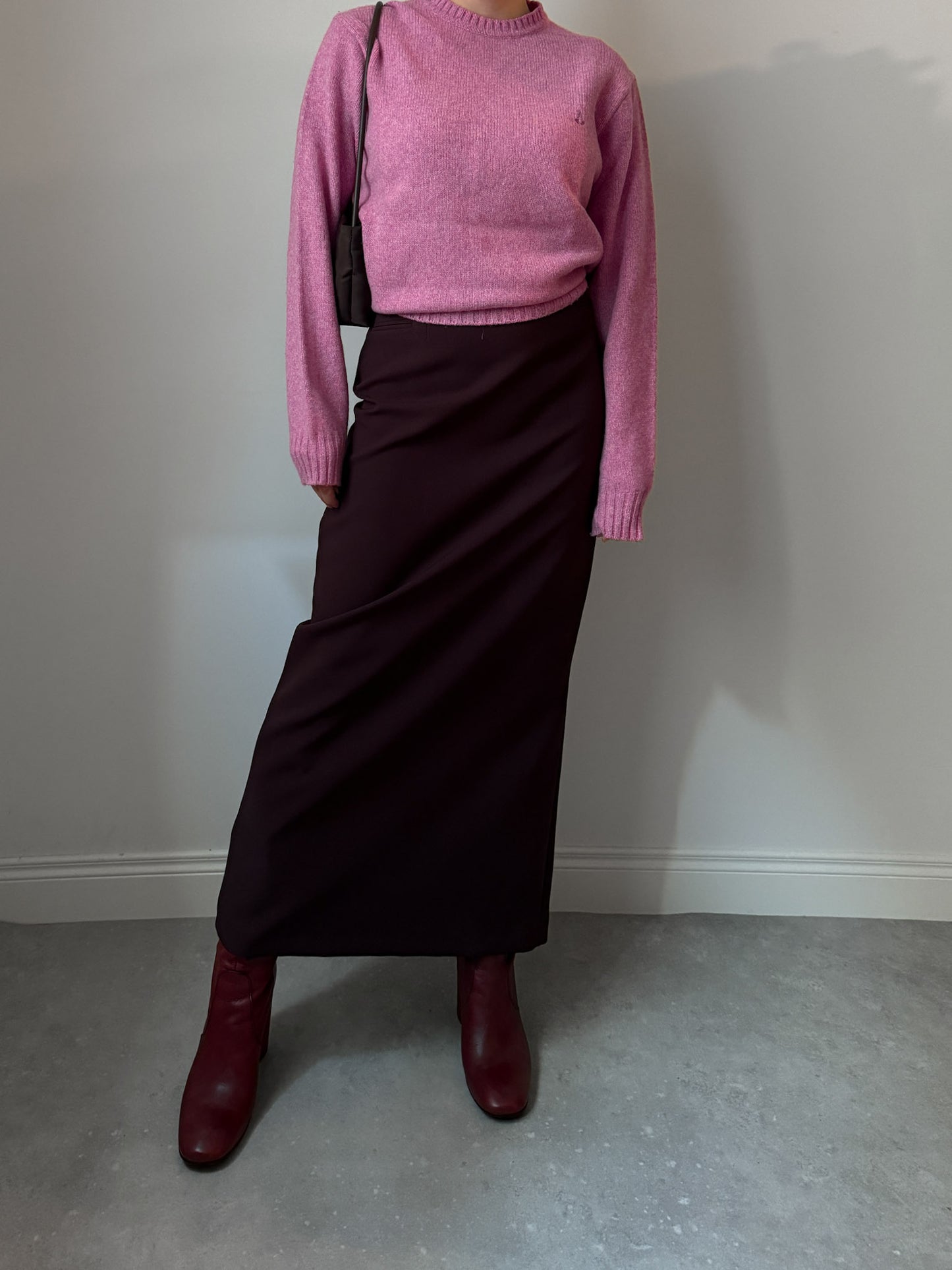 Chocolate brown long skirt