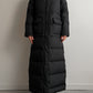 Real down black long puffer