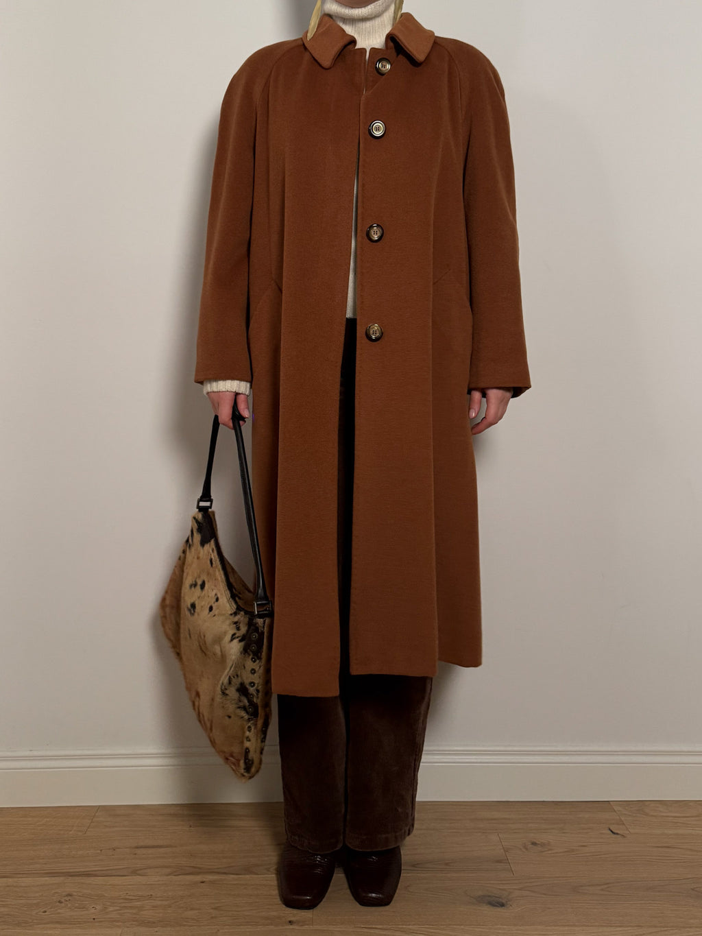 Pure wool rust coat