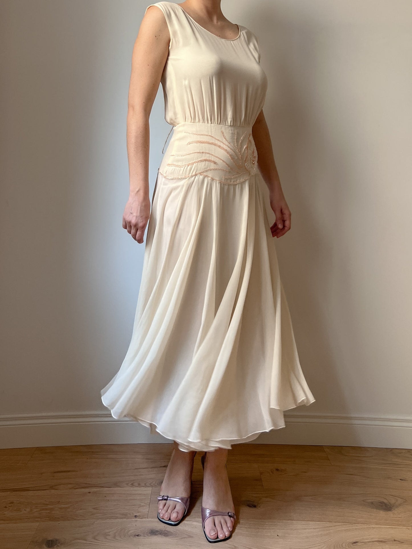 Pure silk romantic dress