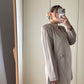 Cotton and viscose sand blazer