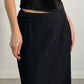 Viscose and virgin wool black skirt