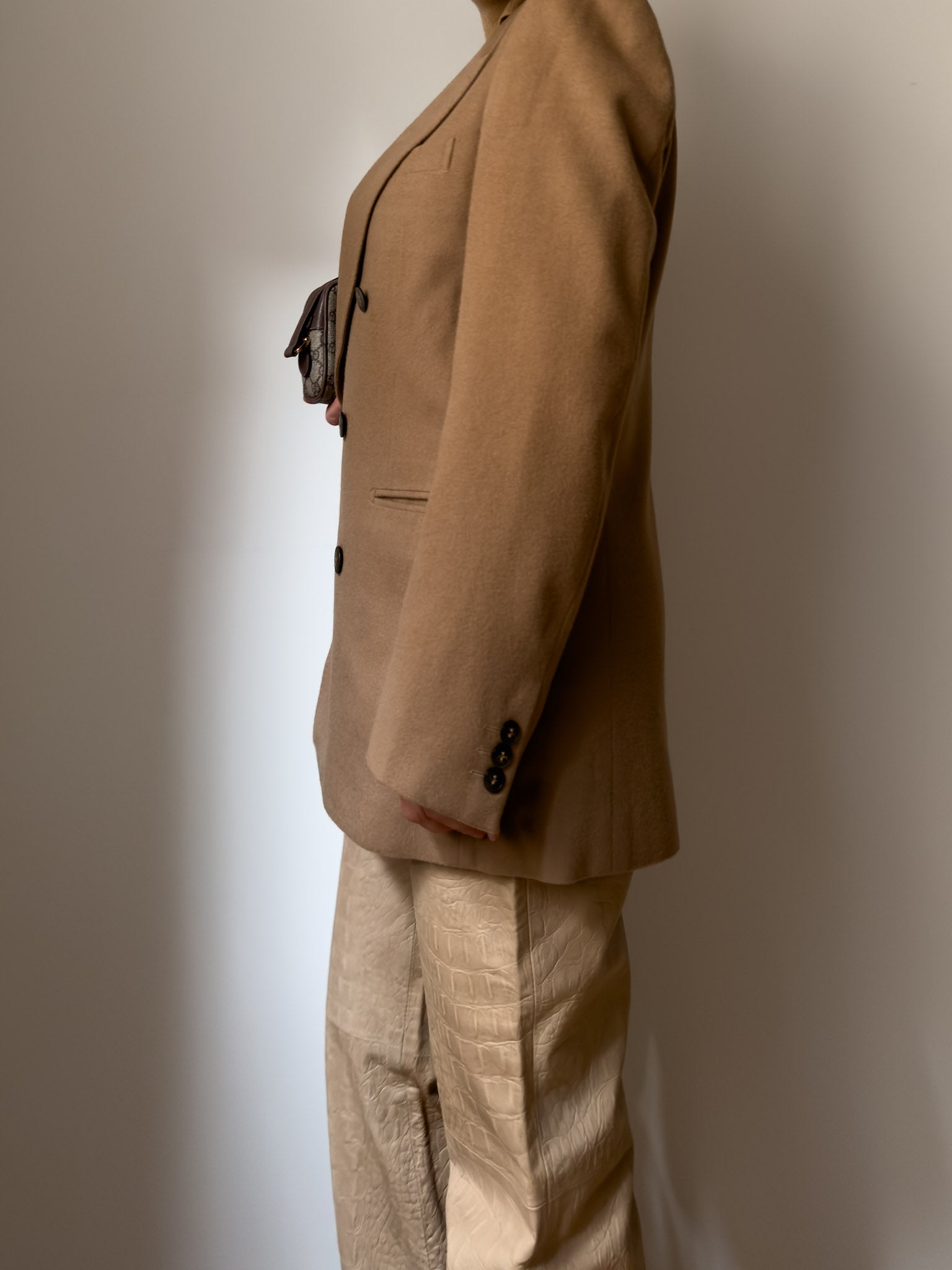 Pure virgin wool camel blazer