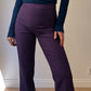 Flared purple pants