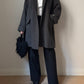 Wool and alpaca grey caban