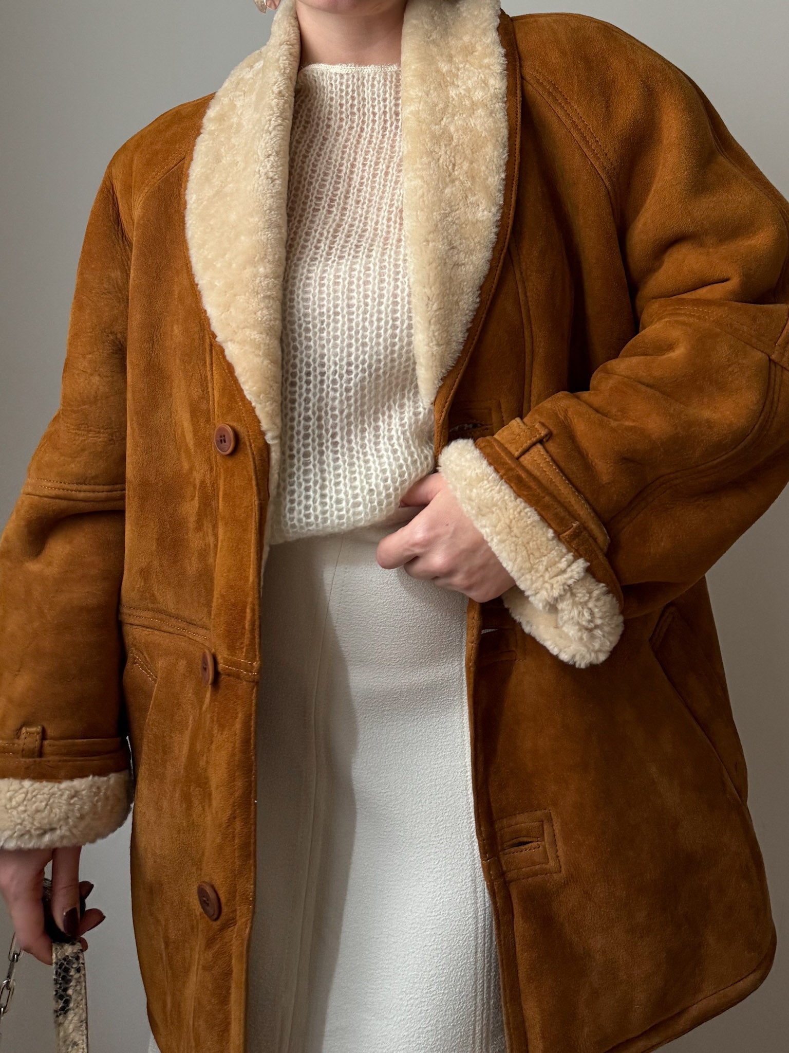 Original Shearling cognac coat