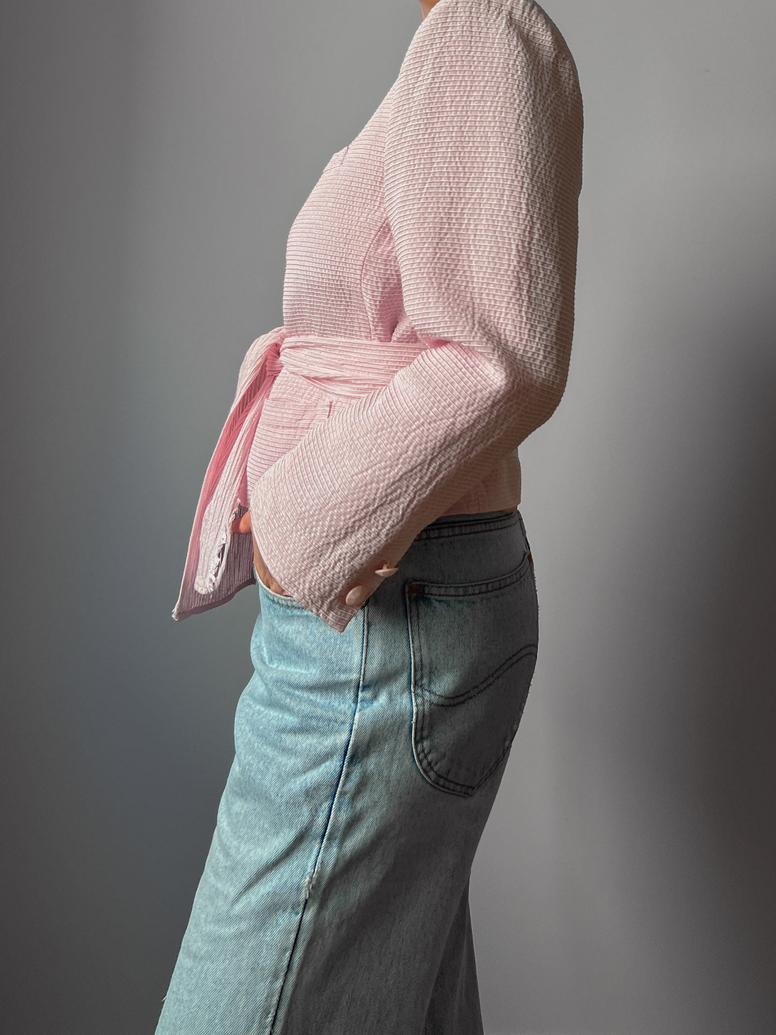 Tailored pink jacket