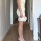 Pure silk ivory mini dress