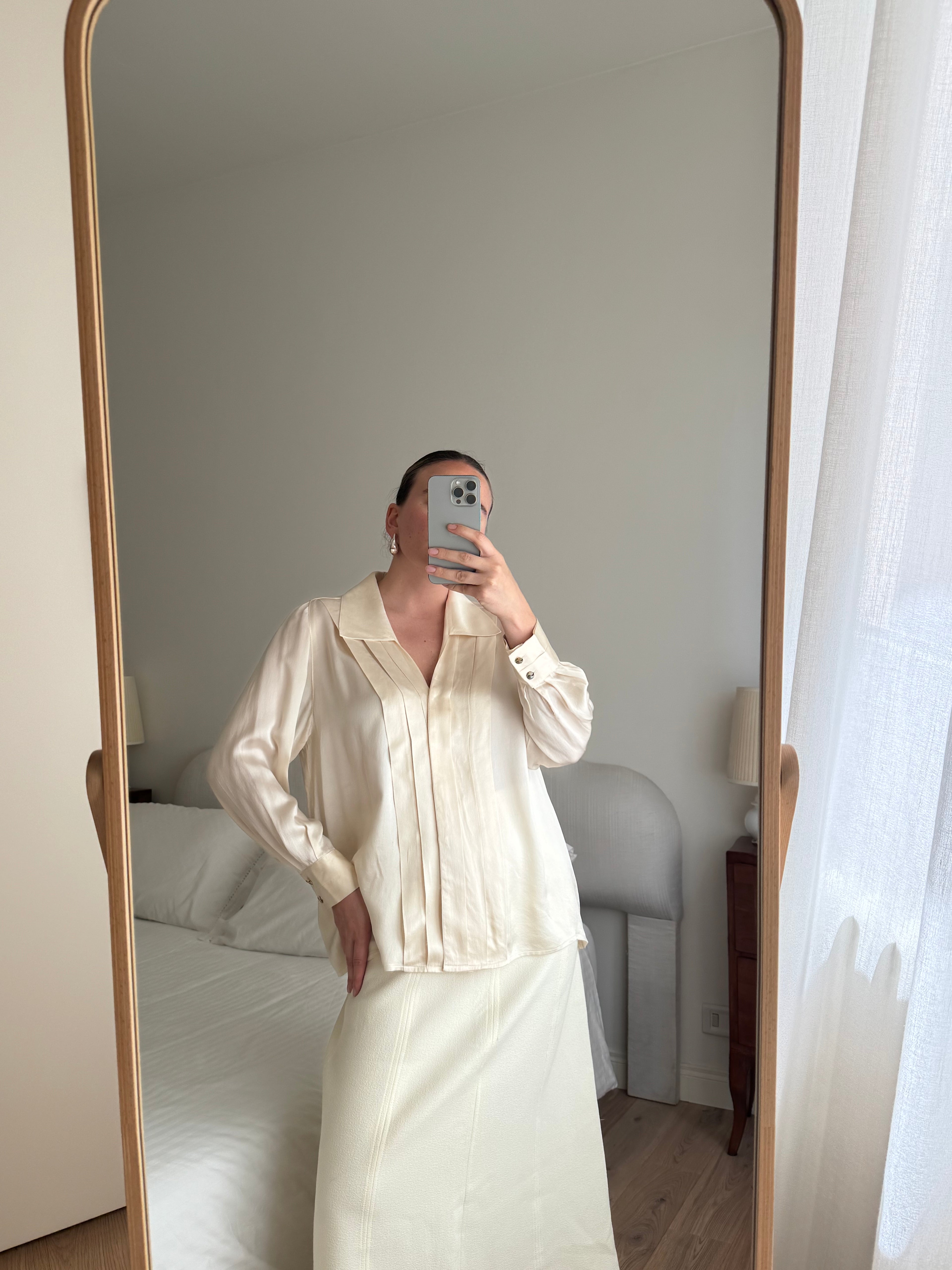 Pure silk ivory shirt