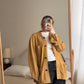 Real suede camel shirt