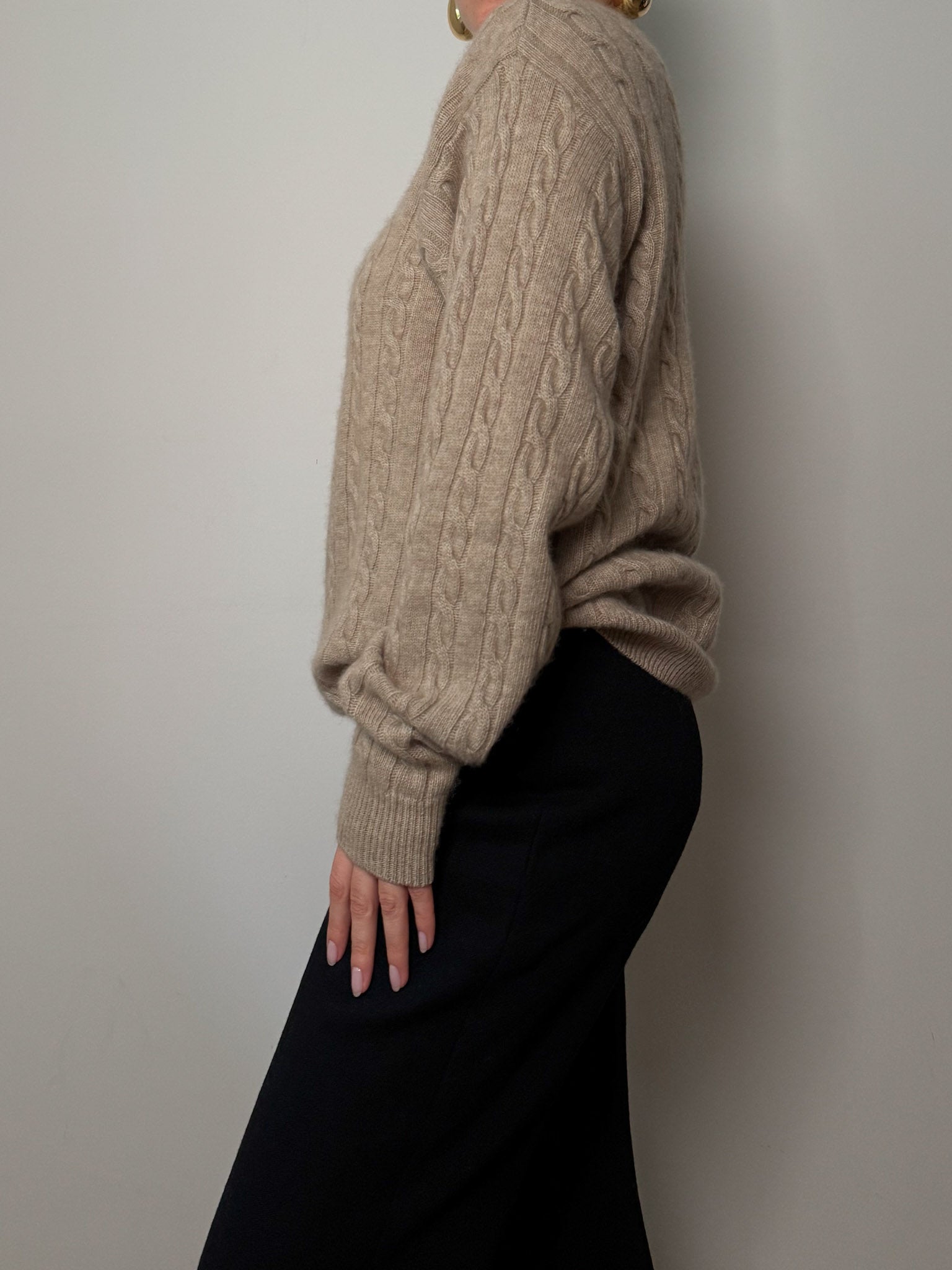 Pure cashmere sand pull