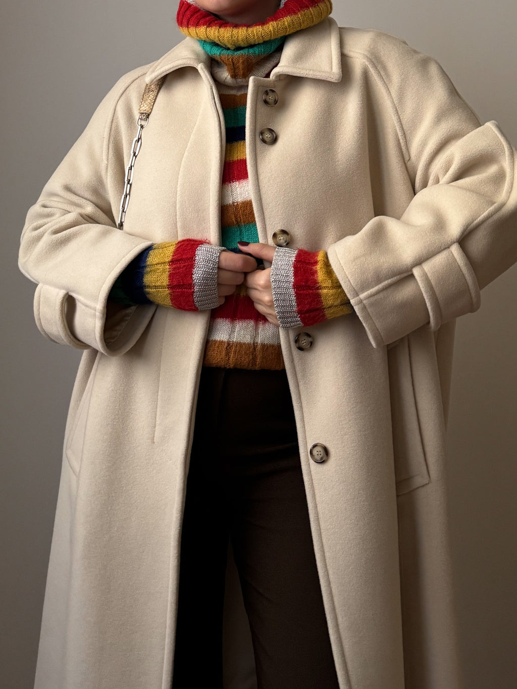 Pure wool ivory coat