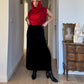 Velvet black long skirt