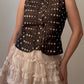 Pure silk pois top