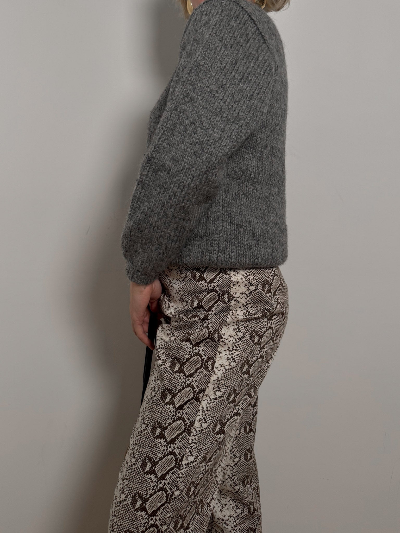 Pure wool grey cardigan