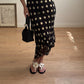 Pure viscose pois skirt