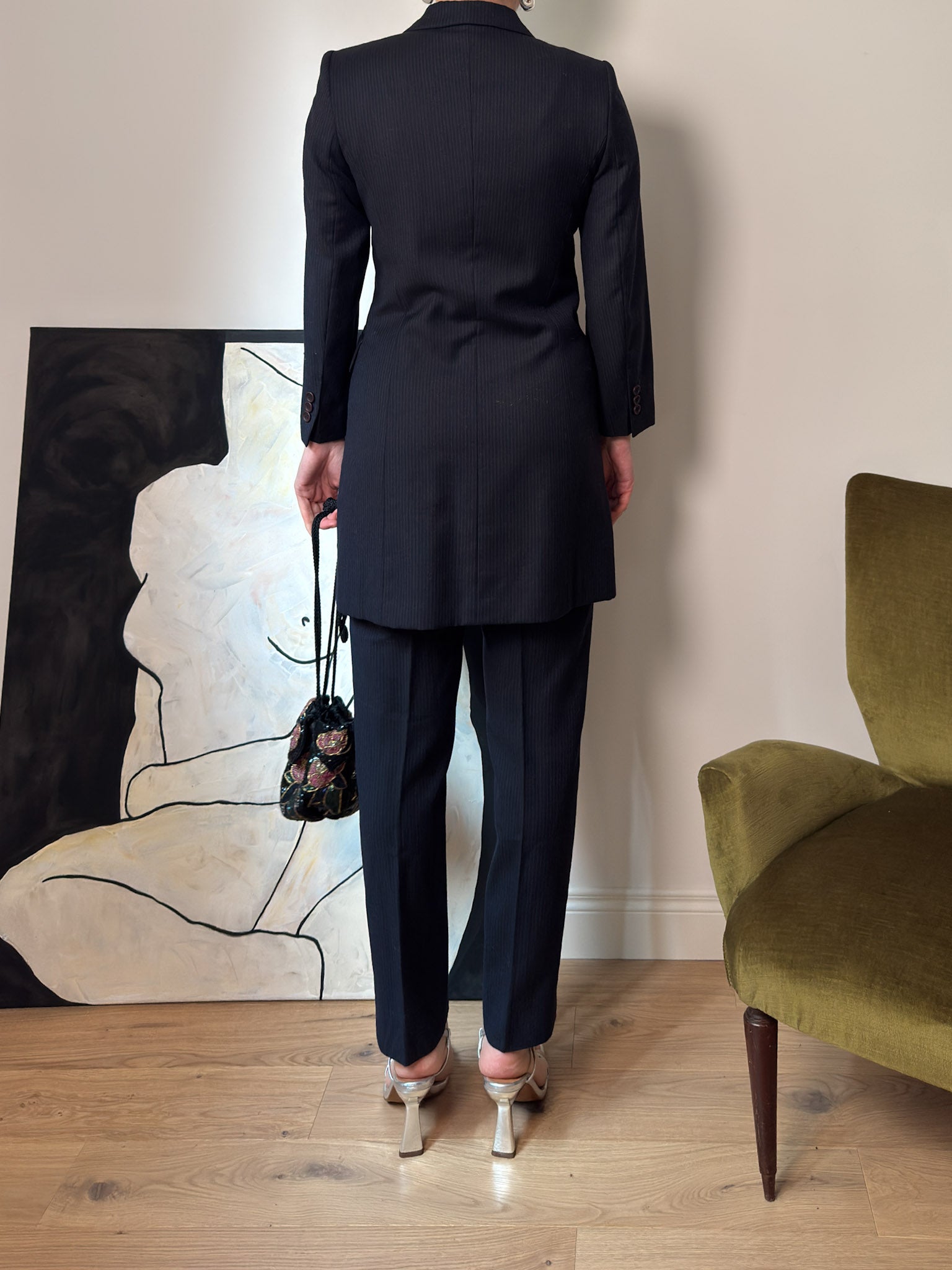 Pure virgin wool blue suit