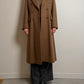 Tailored pure wool camel coat