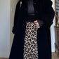 Pure wool and fur black coat
