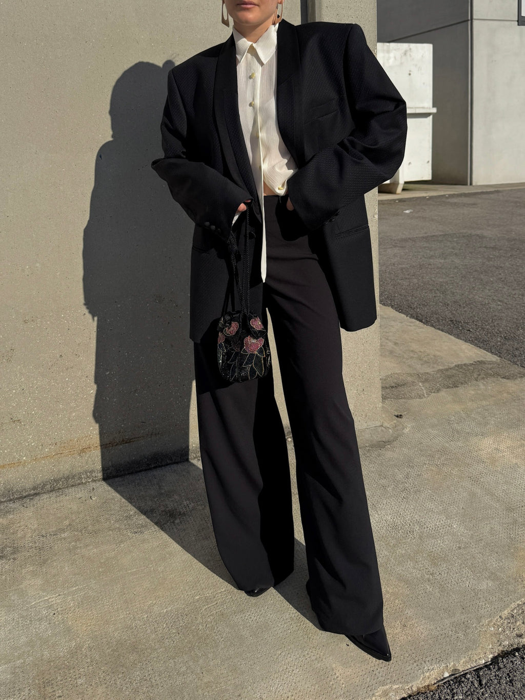 Lebole wool and satin blazer