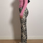 Velvet animalier pants