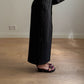 Pinstriped black skirt