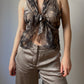 Pure silk printed top