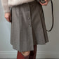 Pure wool pleated skirt