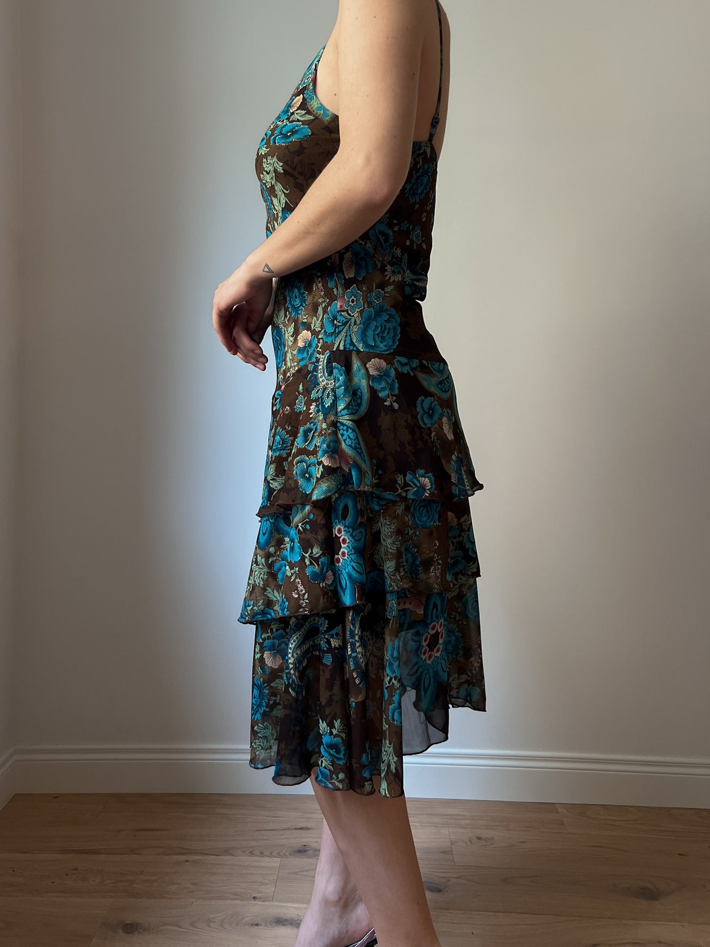 Pure viscose floral dress