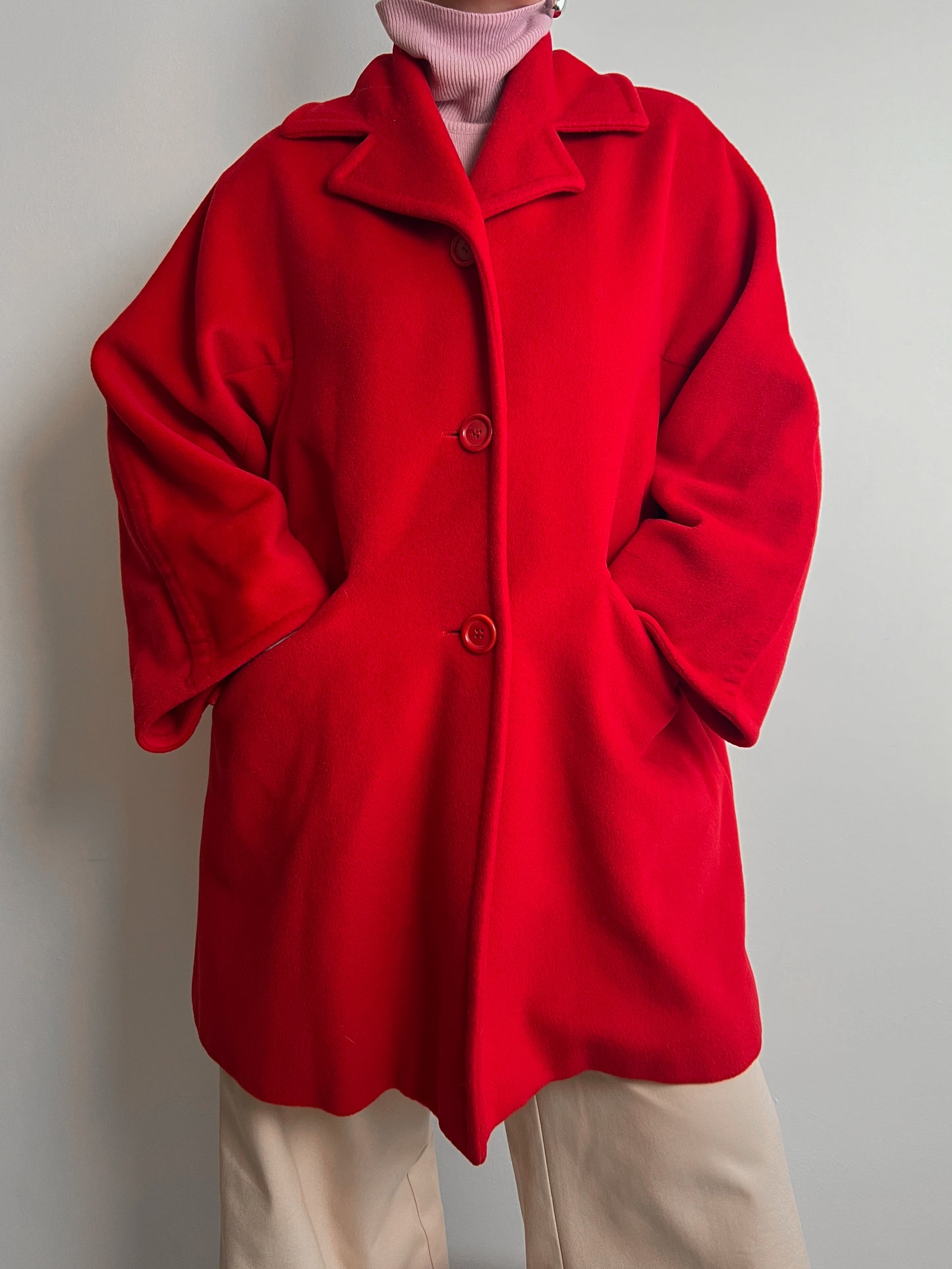 Max Mara pure virgin wool red coat