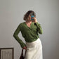Pure silk green blouse