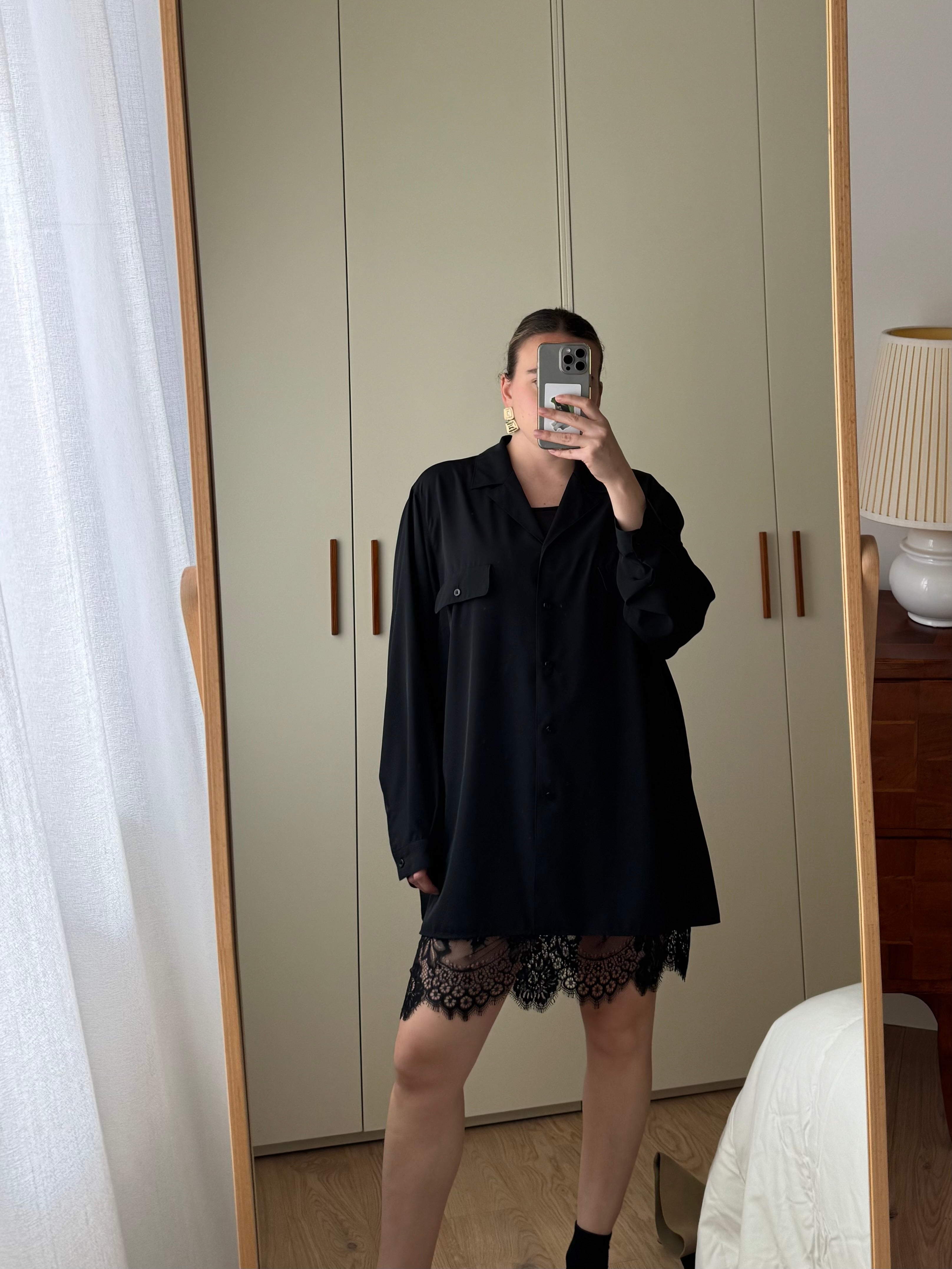 The black maxi shirt