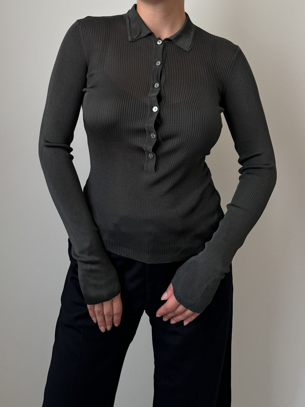 Cerruti 1881 pure viscose grey top