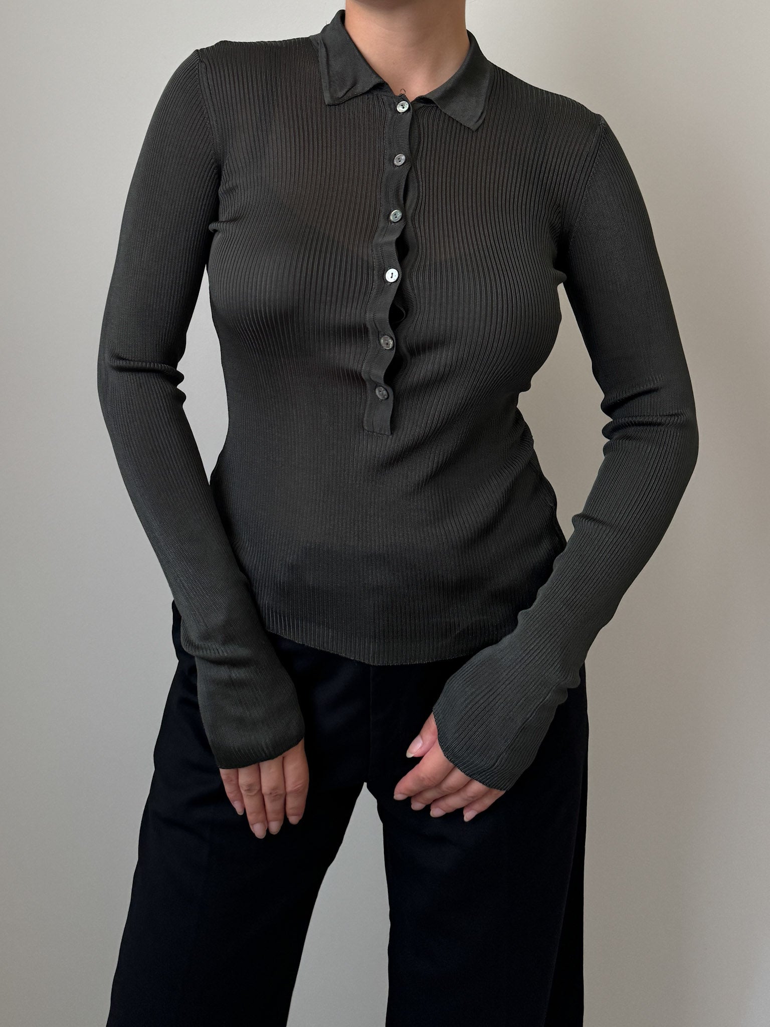 Cerruti 1881 pure viscose grey top