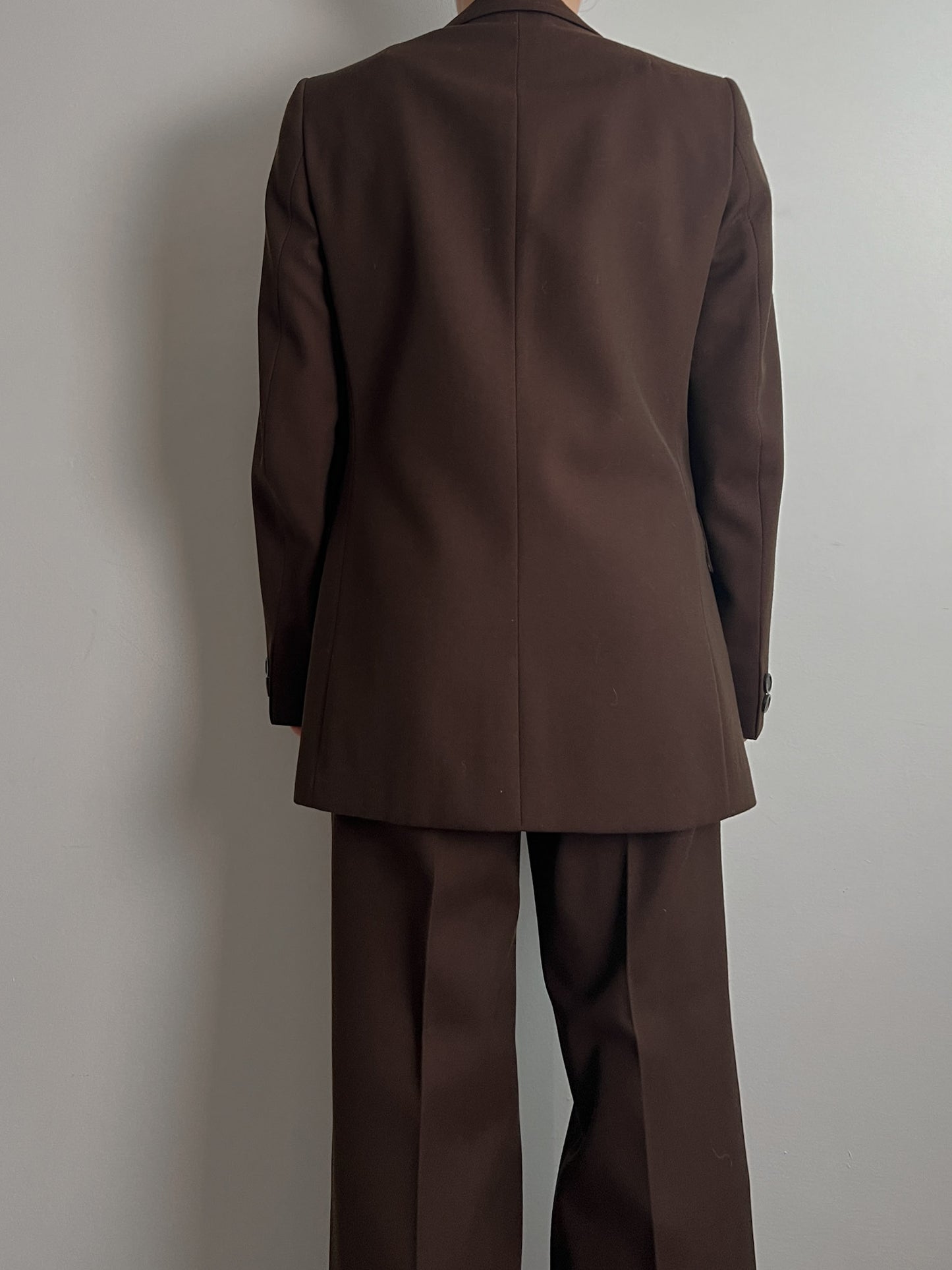 Pure virgin wool brown suit